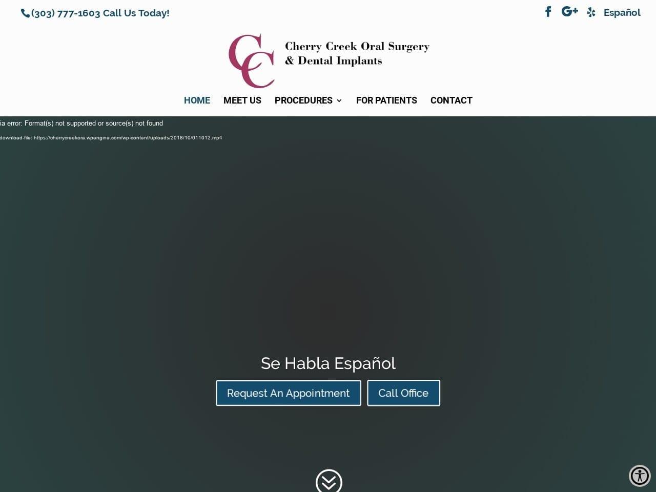 Cherry Creek Oral Surgery Dentist screenshot