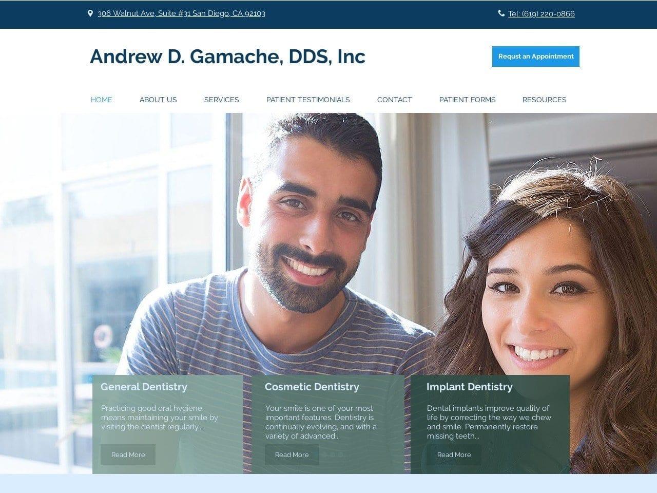 Andrew D Gamache DDS screenshot
