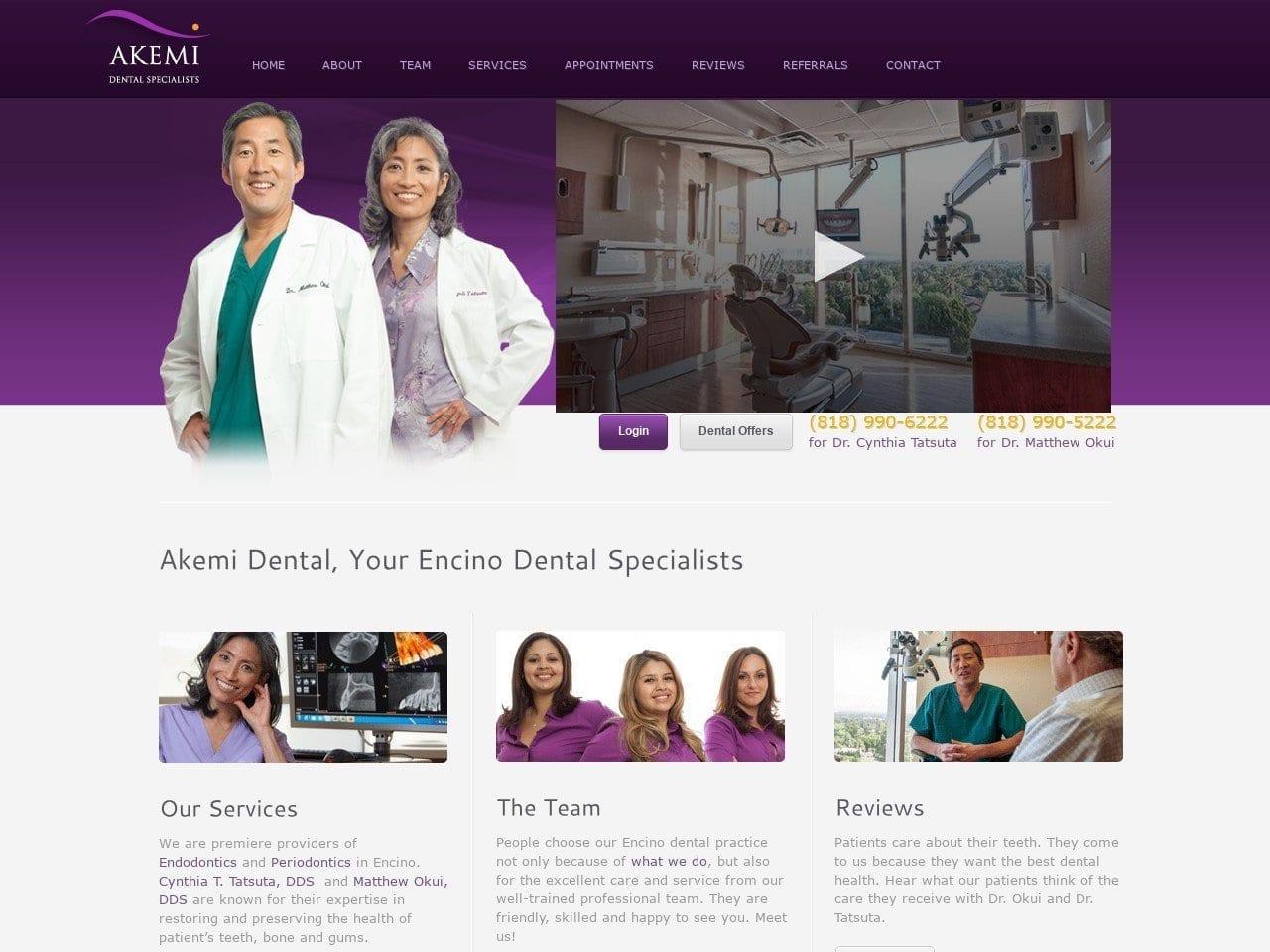 Dr. Matthew J. Okui DDS screenshot