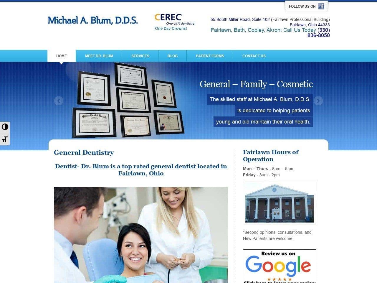 Blum Michael A DDS screenshot