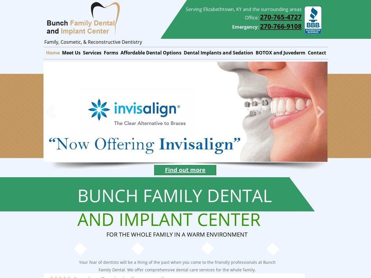 Bunch Family Dental screenshot
