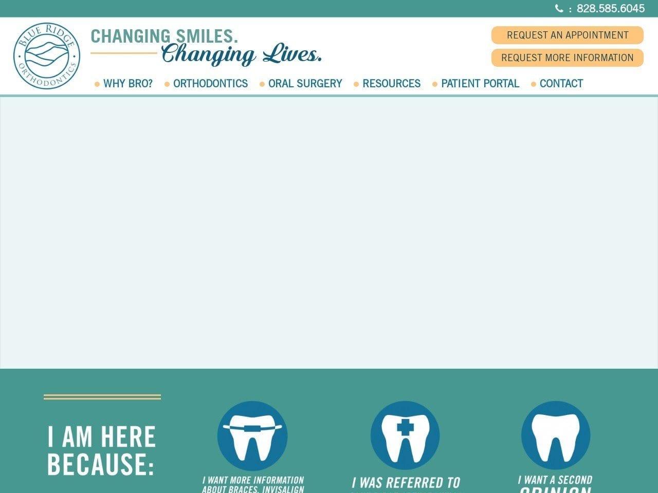 Blue Ridge Orthodontics screenshot