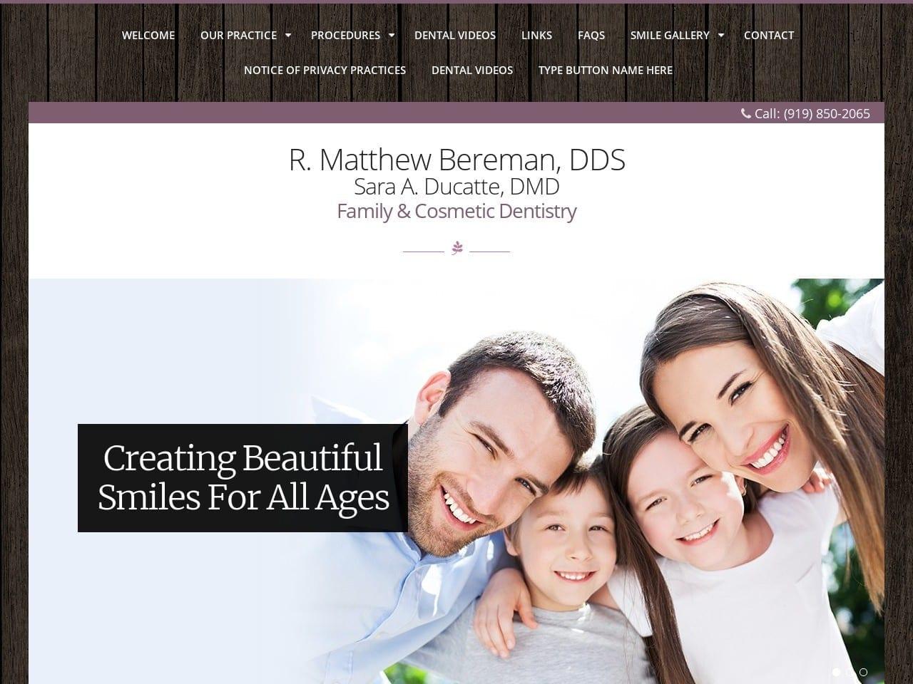 R. Matthew Bereman DDS P.A. screenshot
