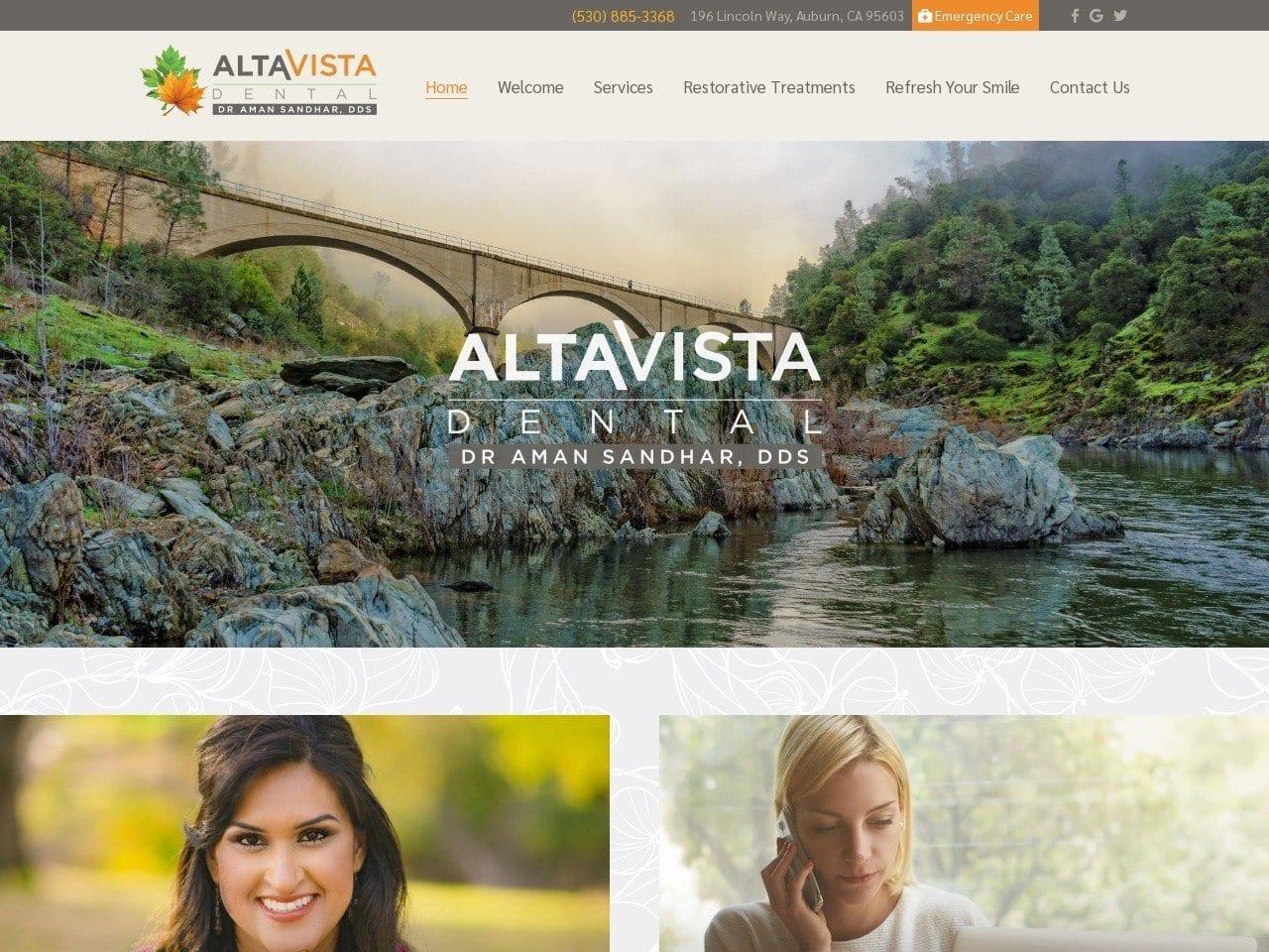Alta Vista Dental screenshot