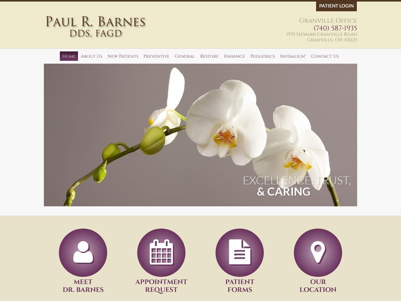 Paul R. Barnes DDS Inc. screenshot