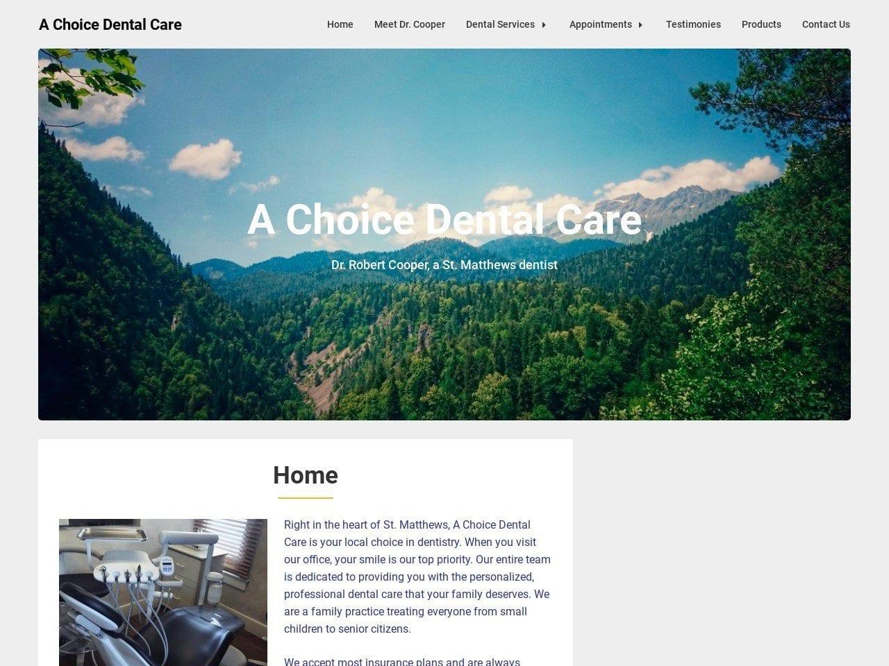 A Choice Dental Care PLLC screenshot