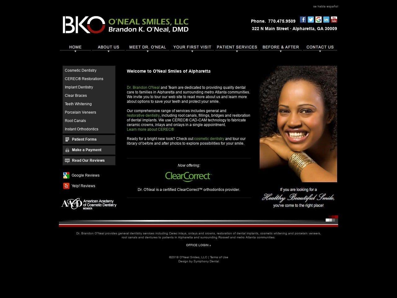 O'Neal Smiles, LLC screenshot