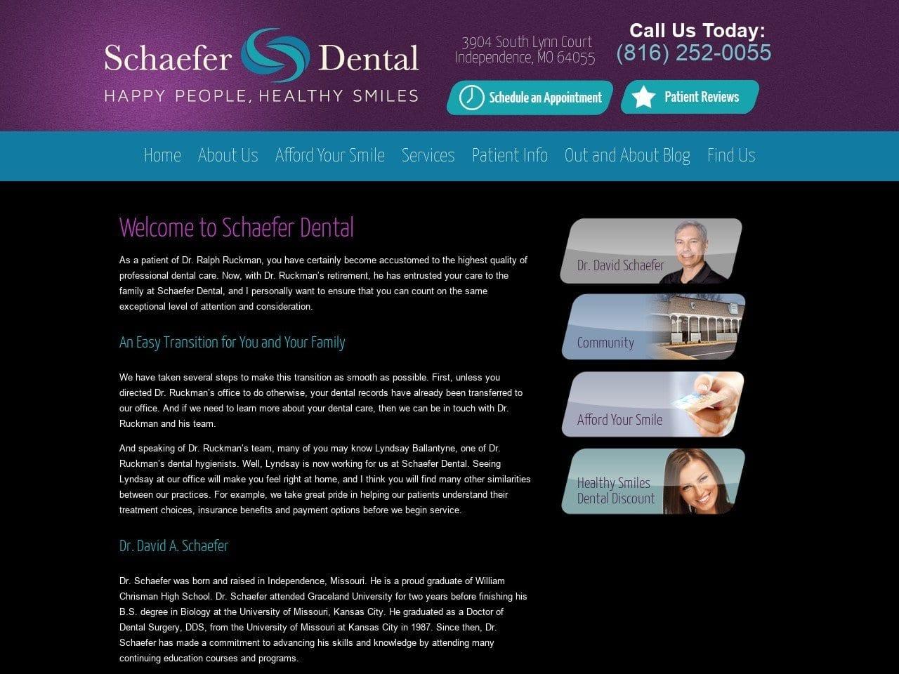 Schaefer Dental screenshot