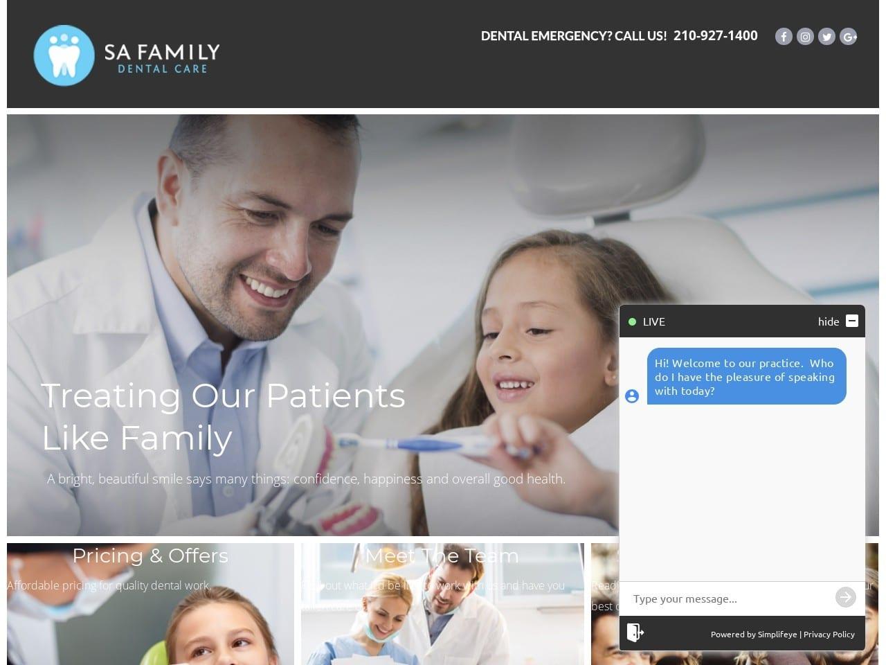 SA Family Dental Care screenshot