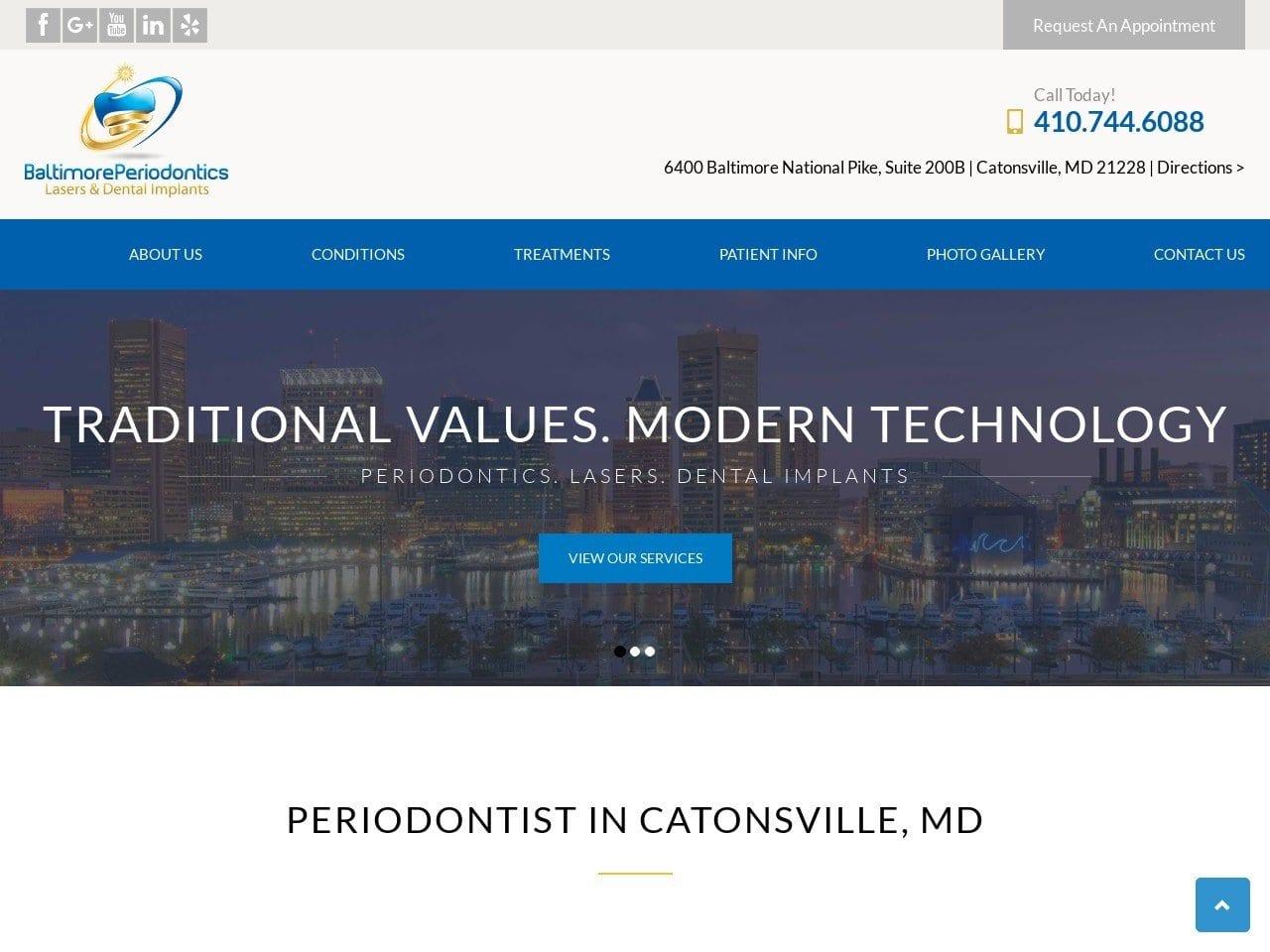 Baltimore Periodontics Ari Moskowitz DMD screenshot