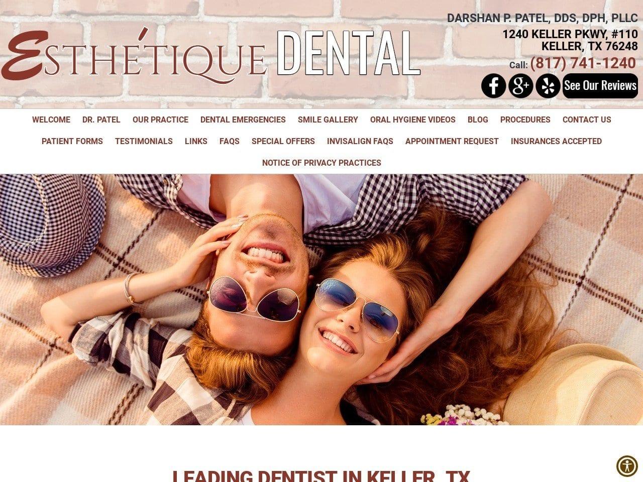 Darshan Patel DDS Esthetique Dental screenshot