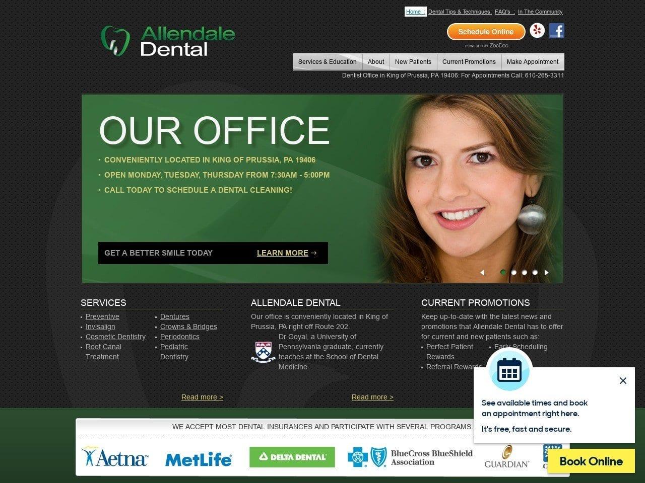 Allendale Dental screenshot