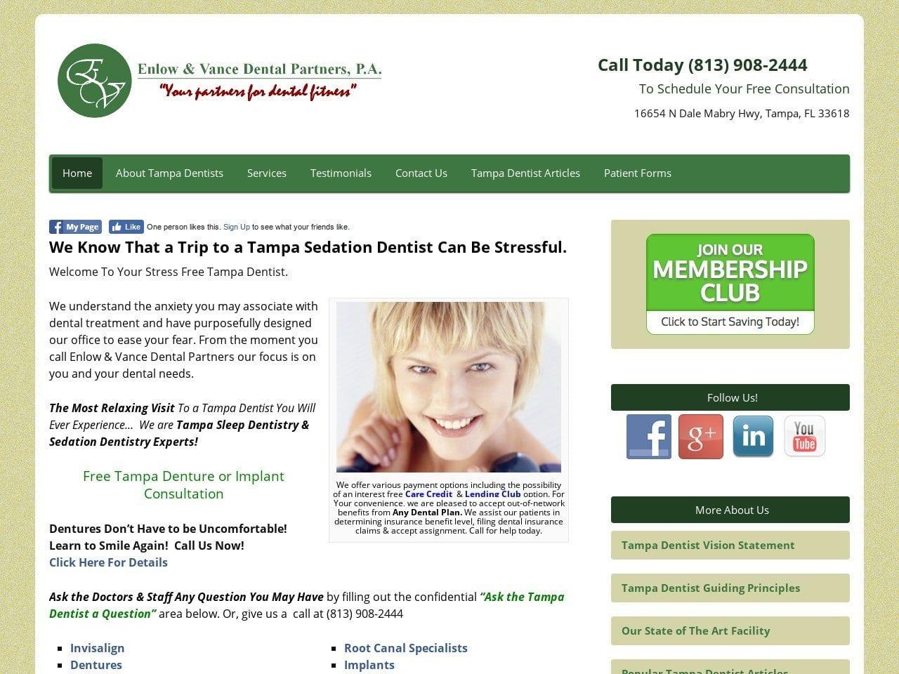 Enlow & Vance Dental Partners screenshot