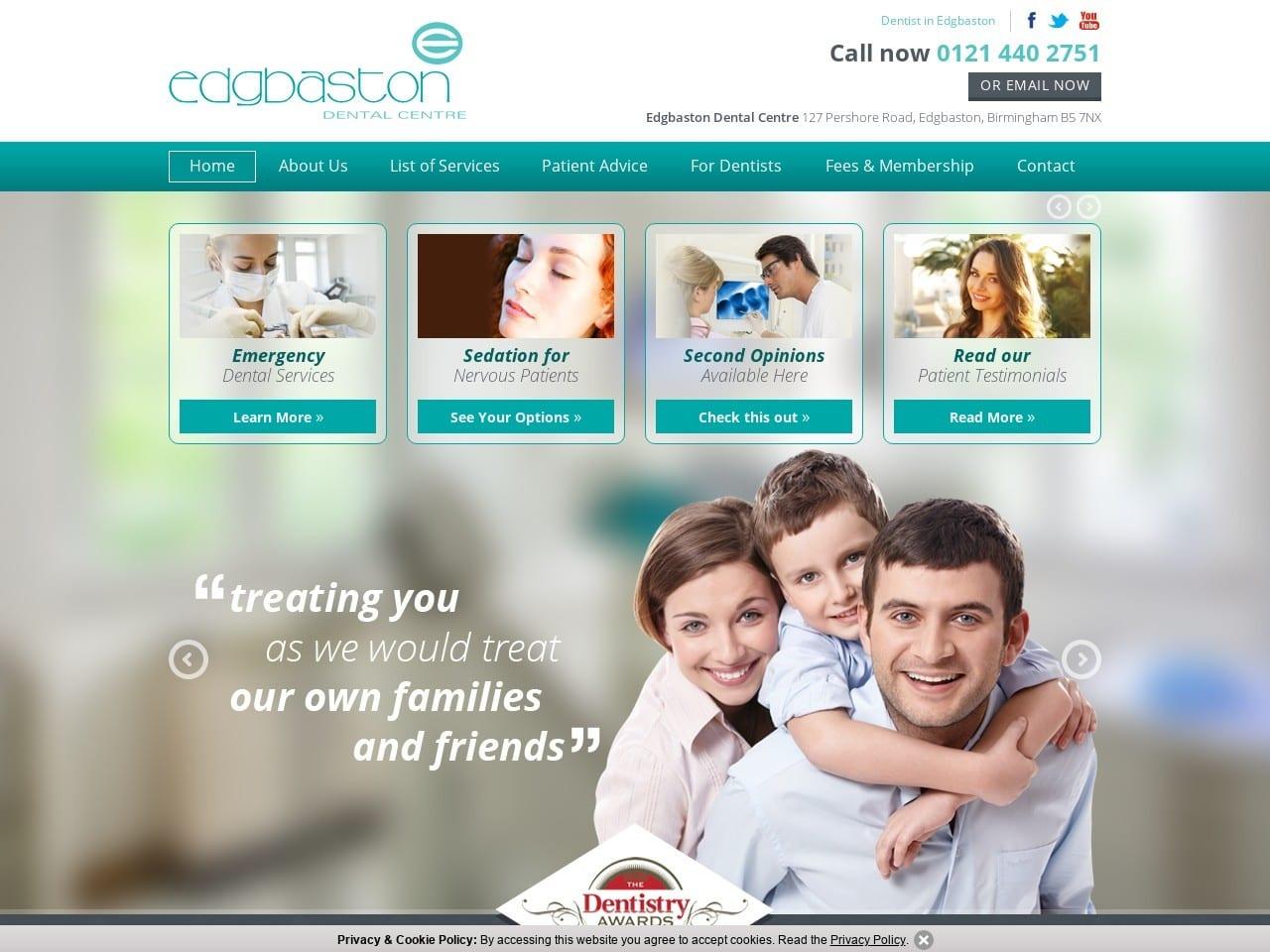 Edgbaston Dental Centre screenshot