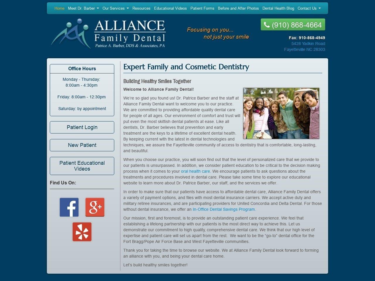 Alliance Family Dental screenshot