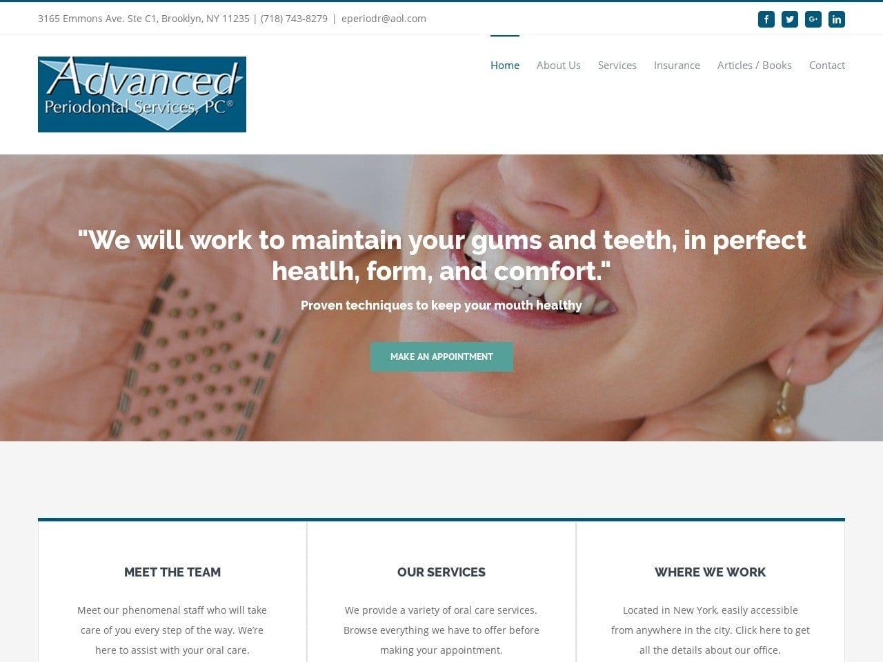 Advanced Periodontal Services screenshot