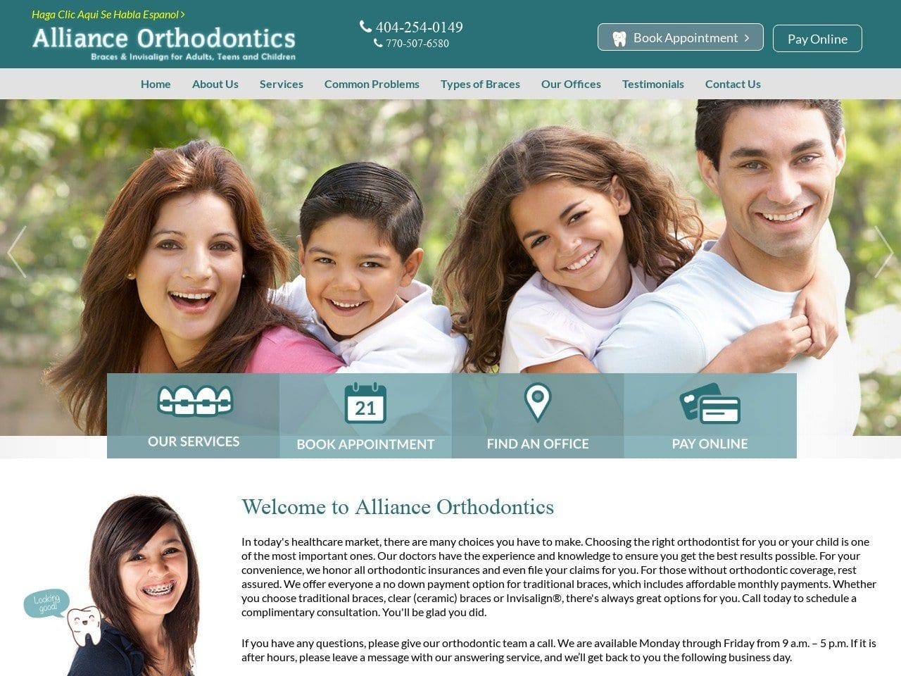 Alliance Orthodontics screenshot