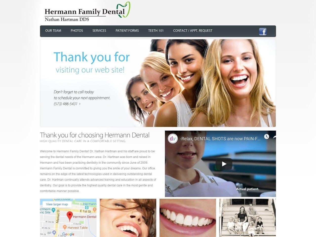 Hermann Family Dental screenshot