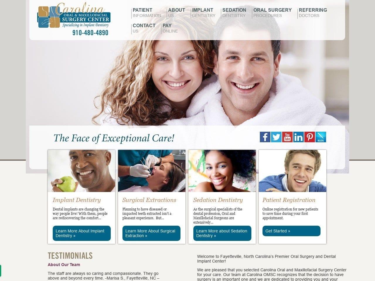 Carolina Oral & Maxillofacial Surgery Center screenshot