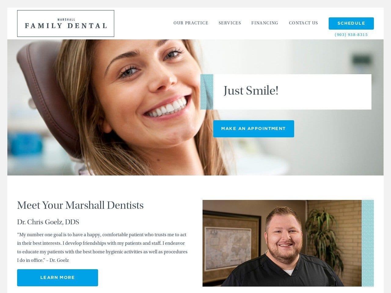 Marshall Family Dental screenshot