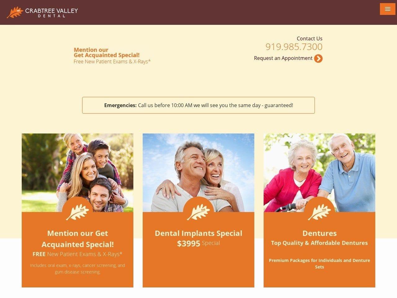 Crabtree Valley Dental screenshot