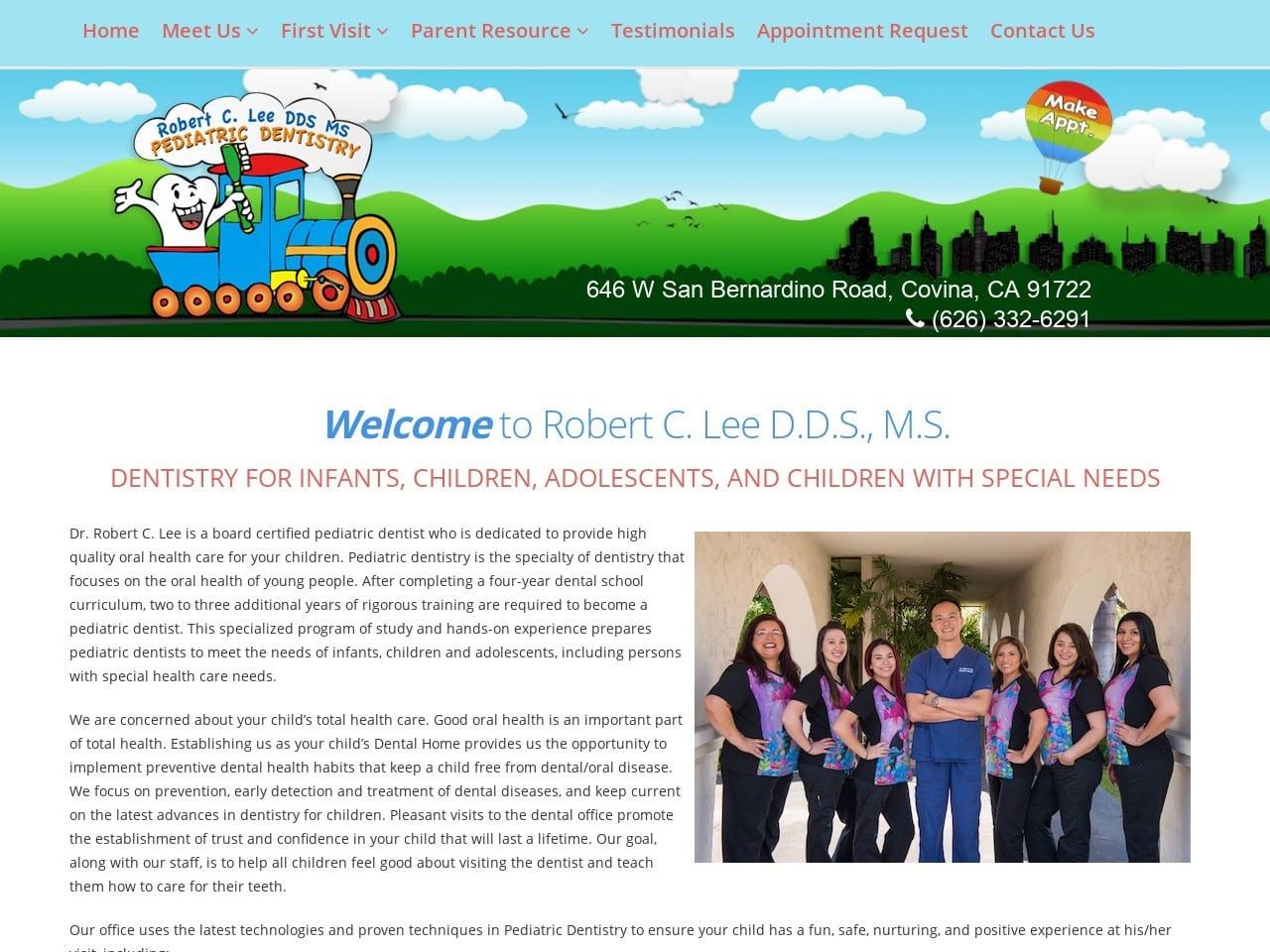 Robert C. Lee D.D.S. M.S. Pediatric screenshot