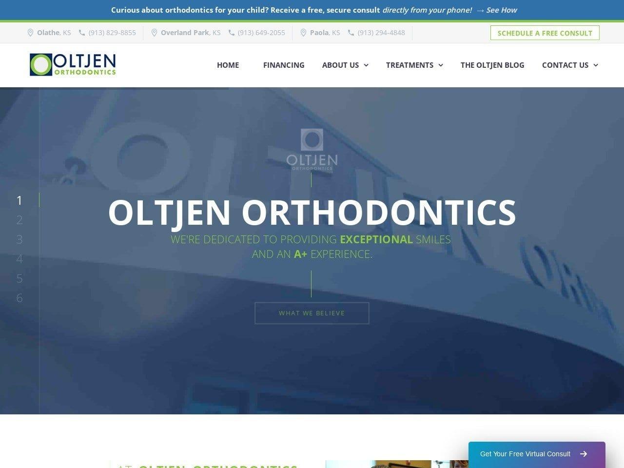 Oltjen Orthodontics screenshot