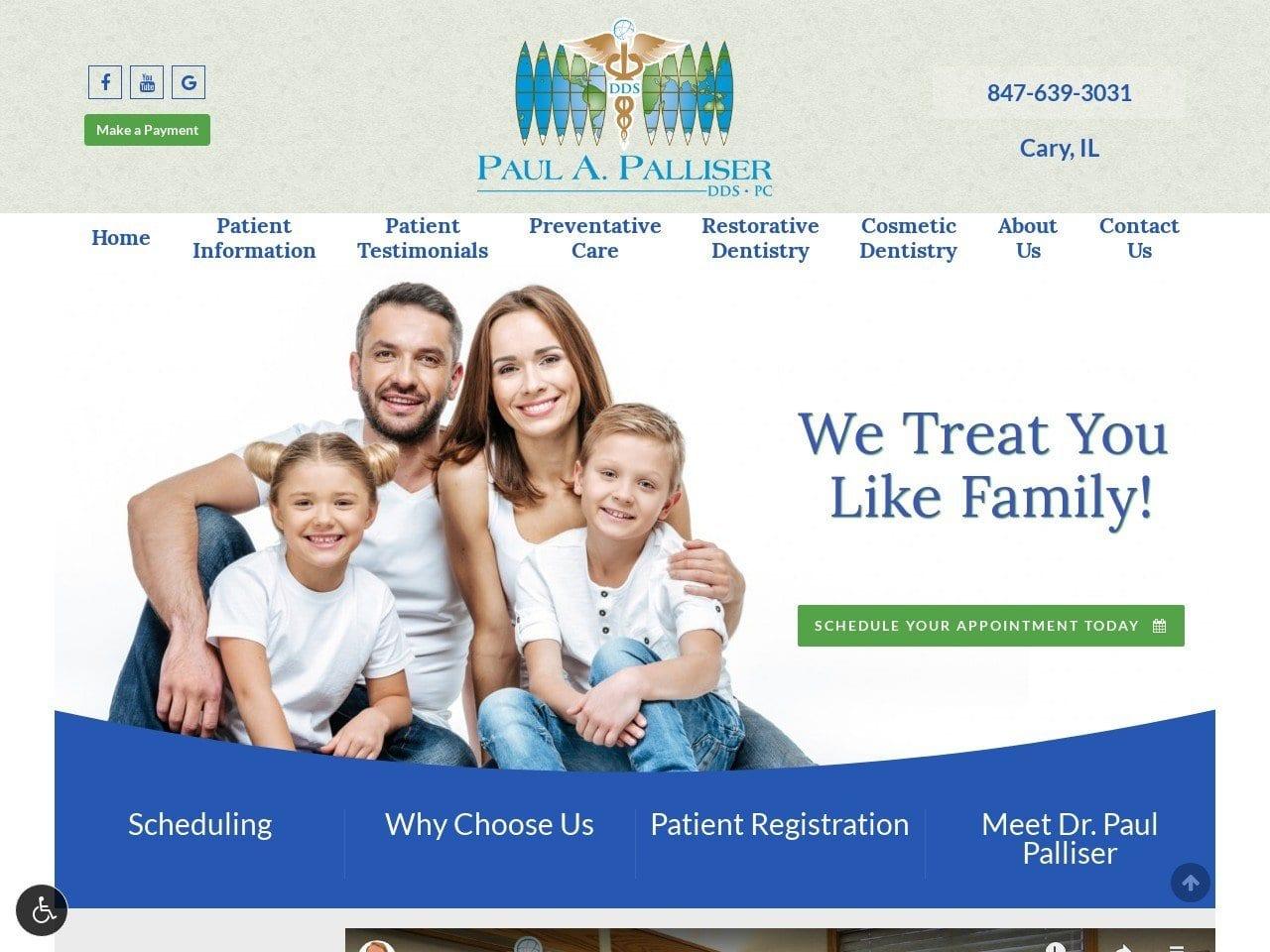 Paul A. Palliser DDS PC screenshot