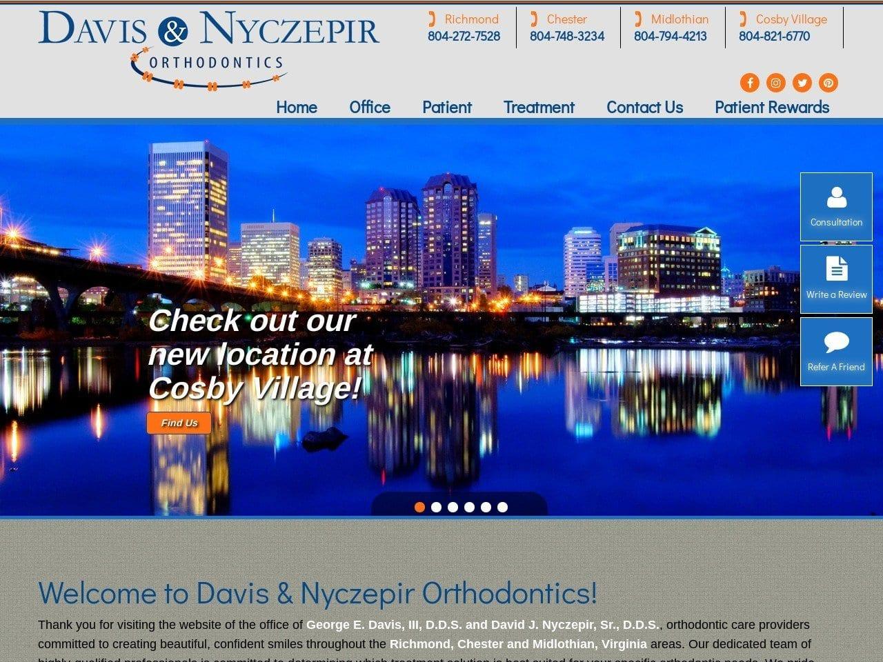 Davis & Nyczepir Orthodontics screenshot