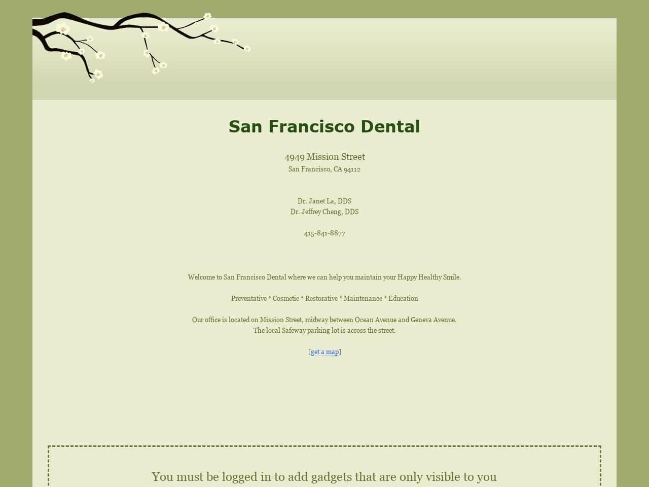 San Francisco Dental Online screenshot