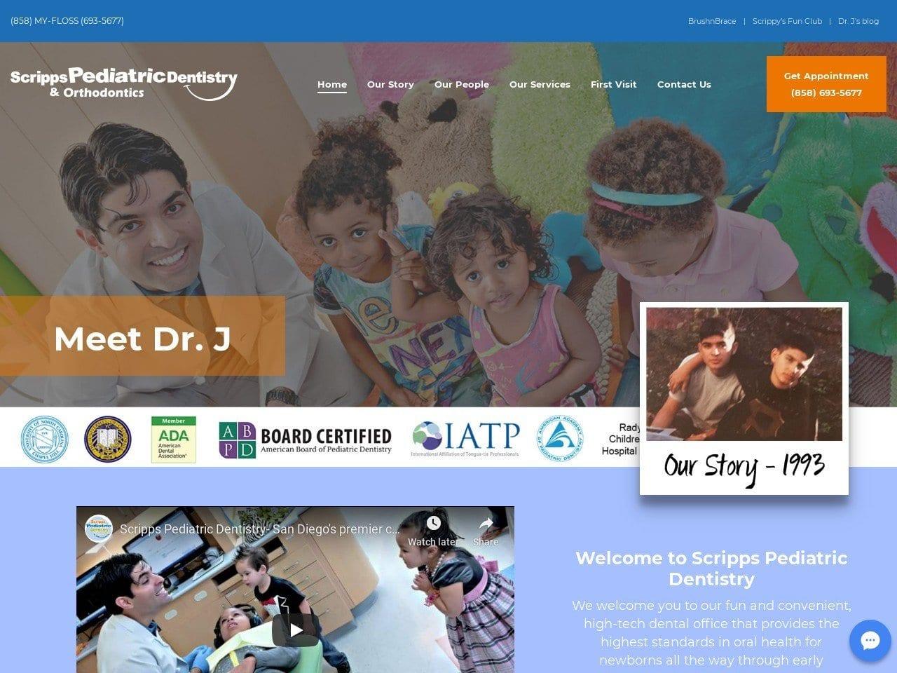 Scripps Pediatric Dentistry & Orthodontics screenshot