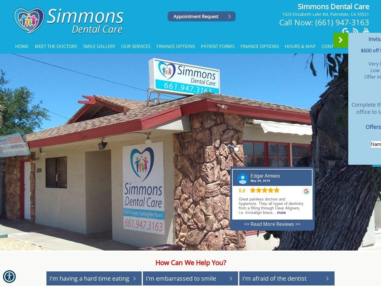 Simmons Dental Care screenshot