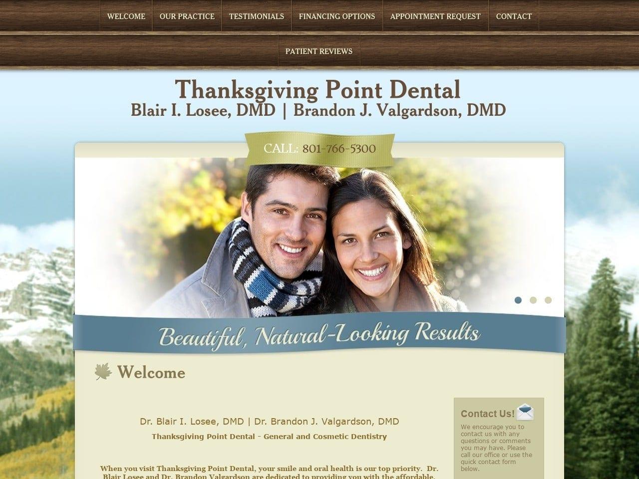Thanksgiving Point Dental screenshot