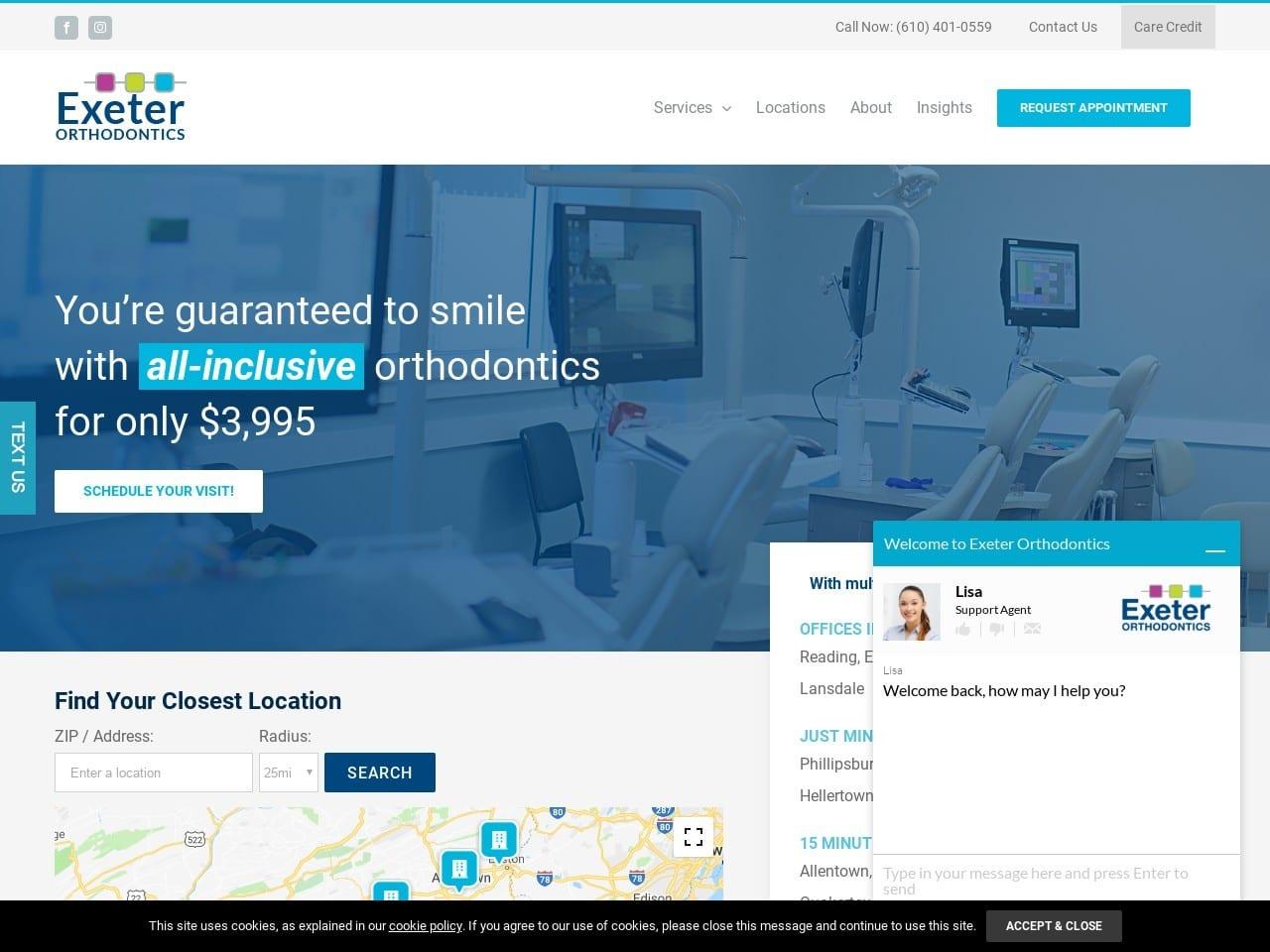 Exeter Orthodontics screenshot