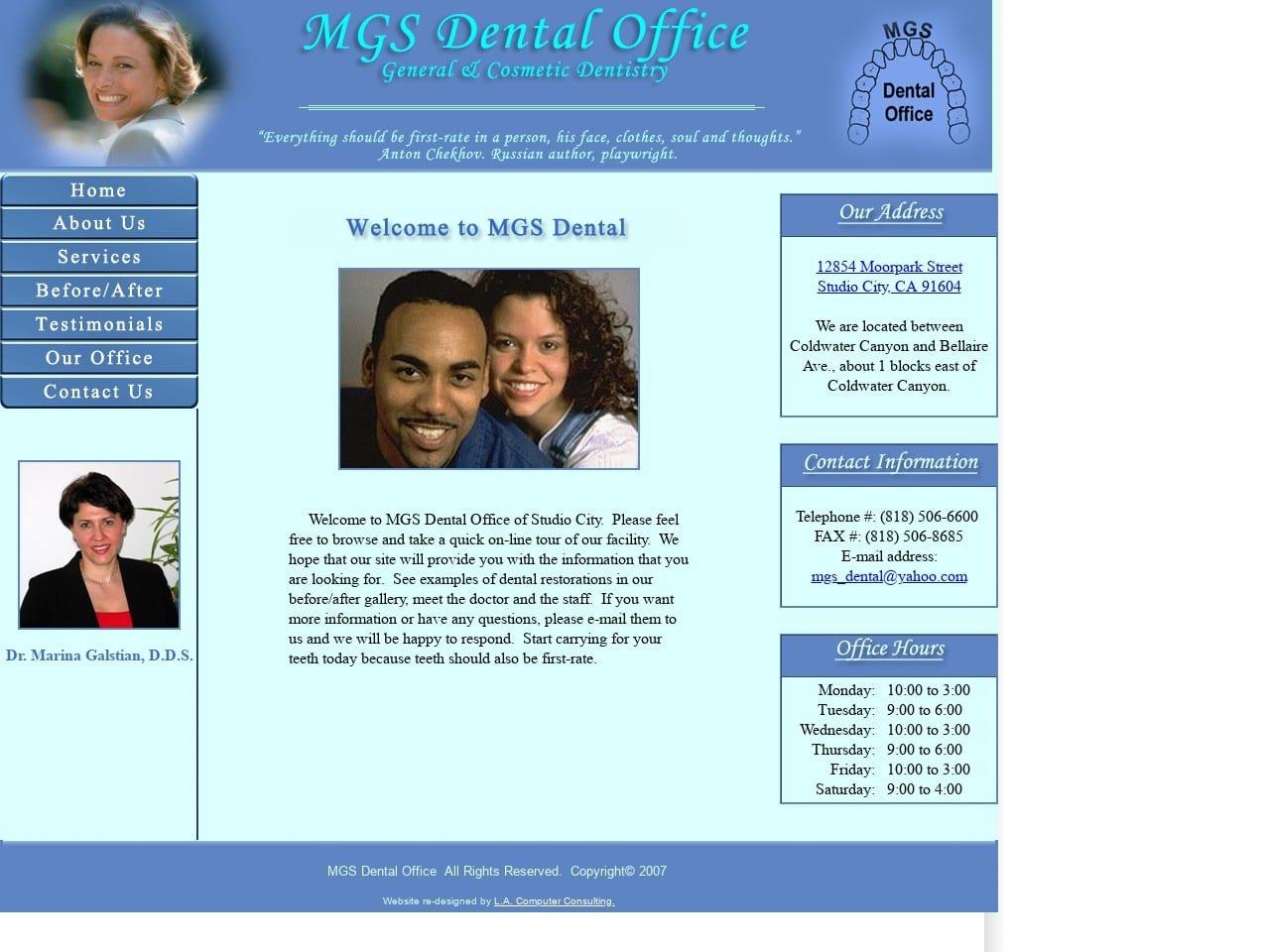 Dr. Marina Galstian DDS screenshot