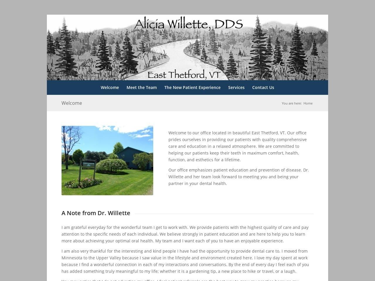 Dr. Alicia J. Willette DDS screenshot