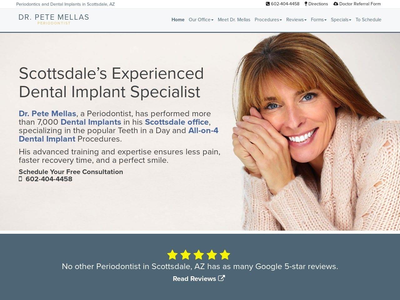 Dr. Pete N. Mellas DMD screenshot