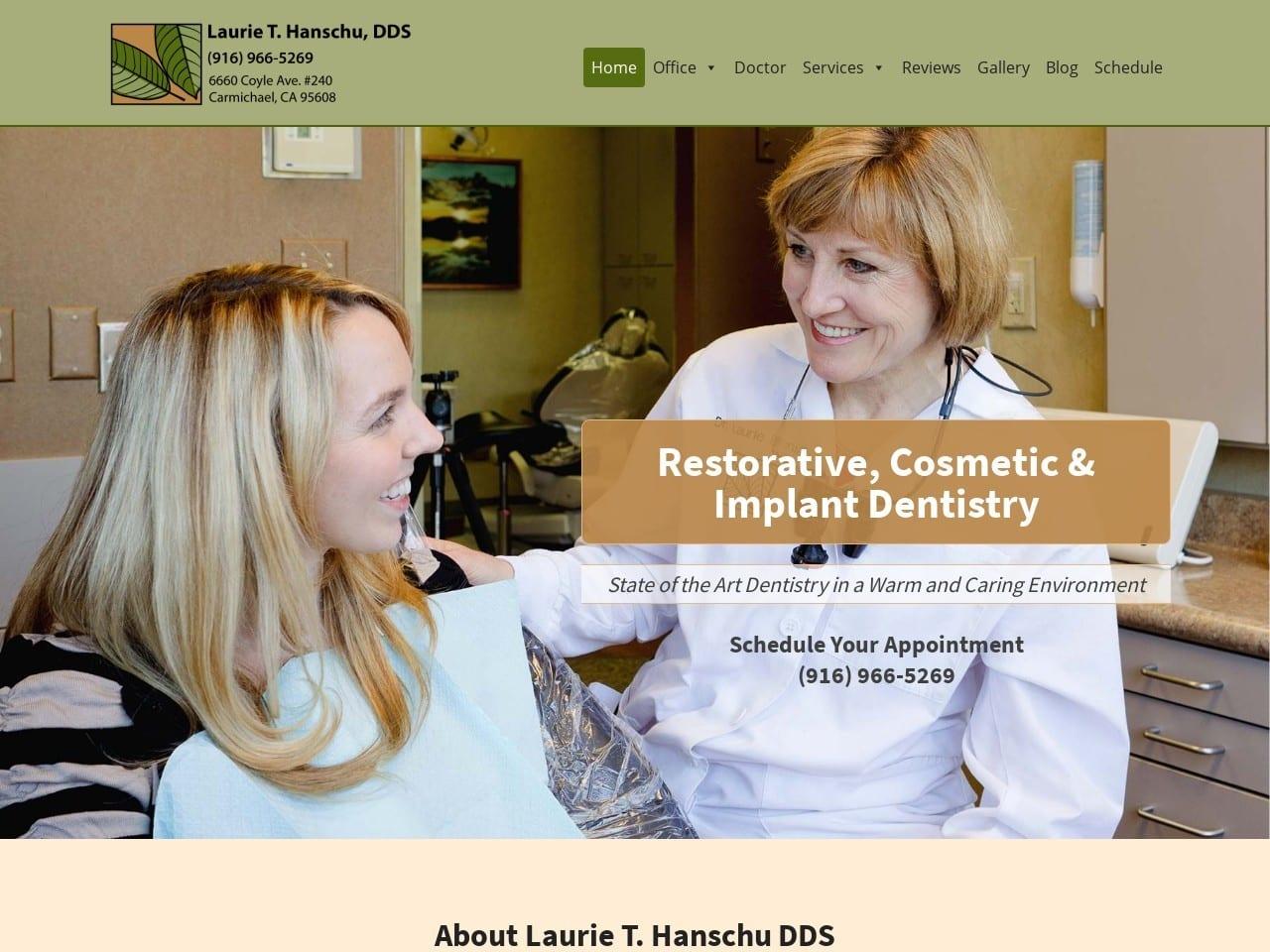 Dr. Laurie T. Hanschu DDS screenshot