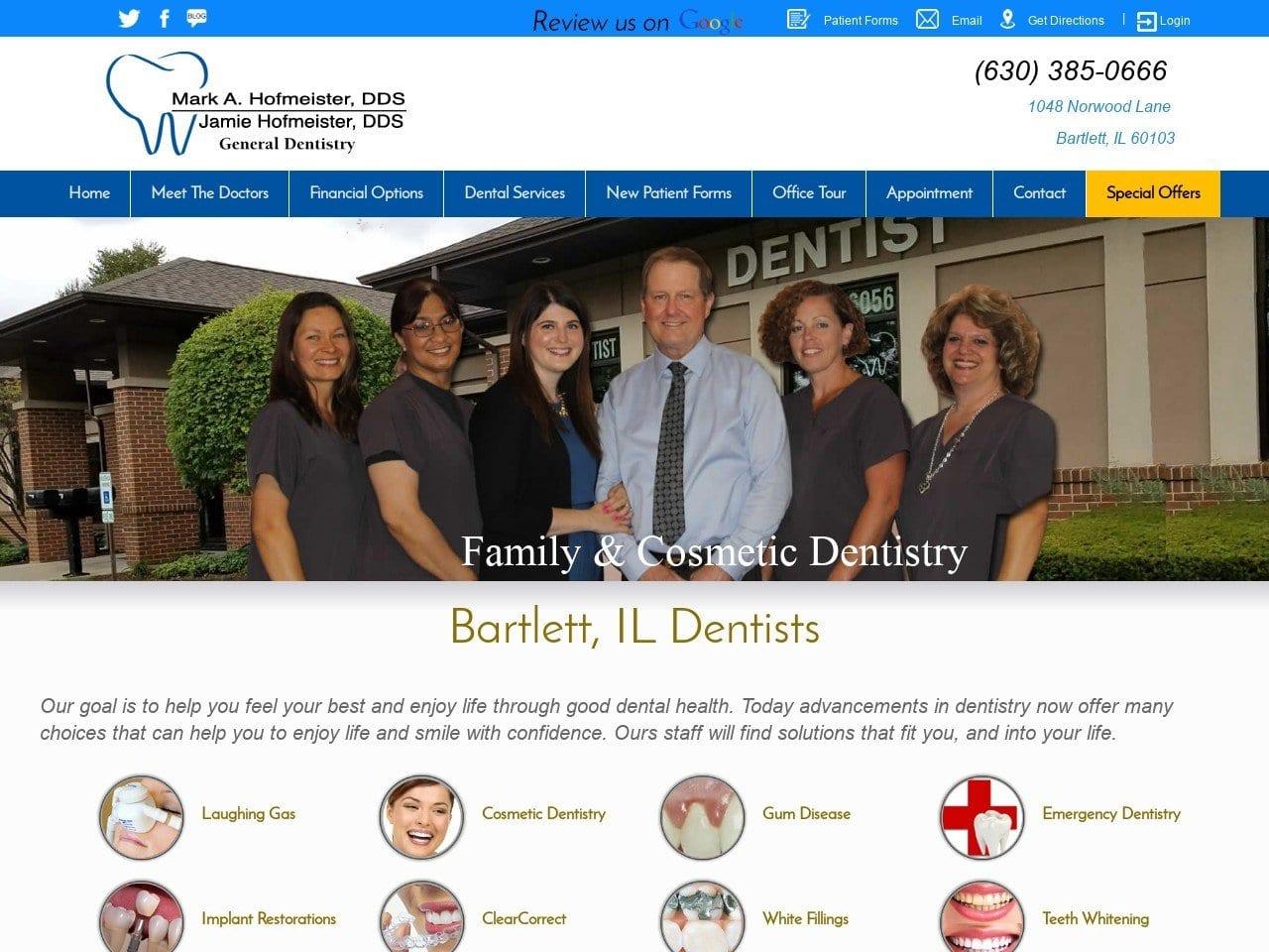 Bartlett Family Dental screenshot