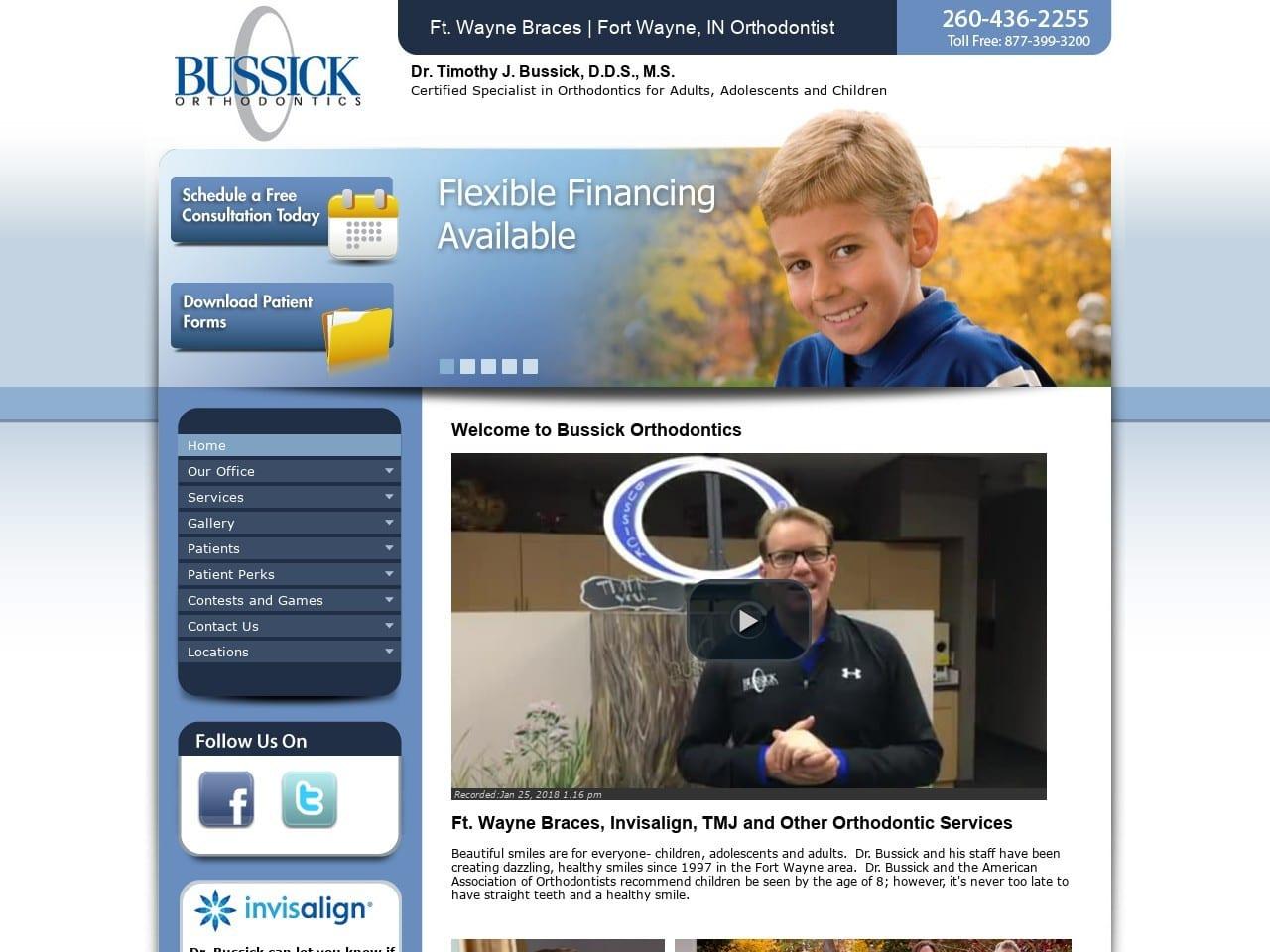 Bussick Orthodontics screenshot
