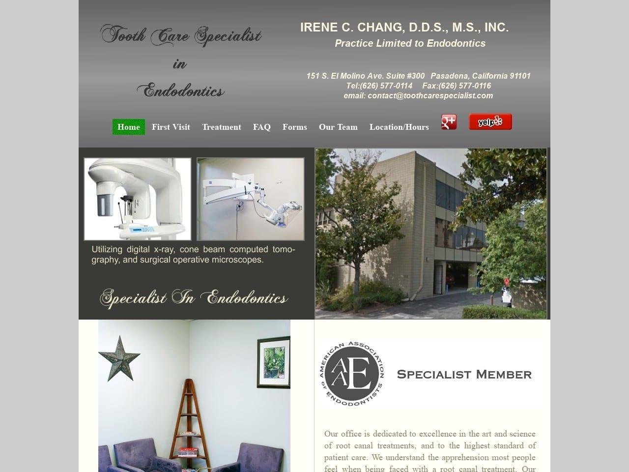 Irene C Chang Inc screenshot