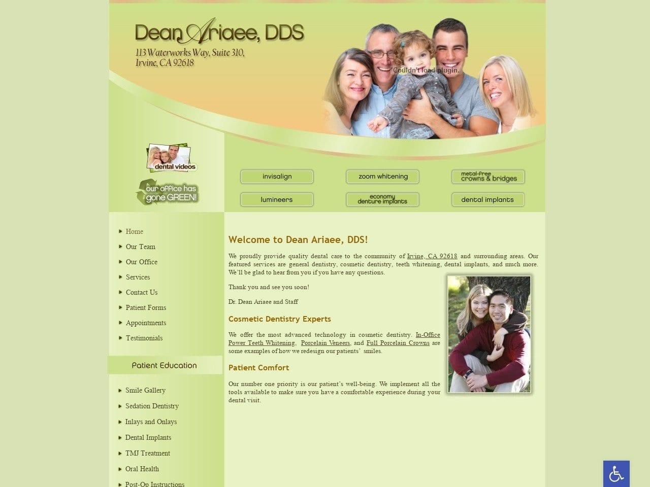 Dean F. Ariaee DDS screenshot