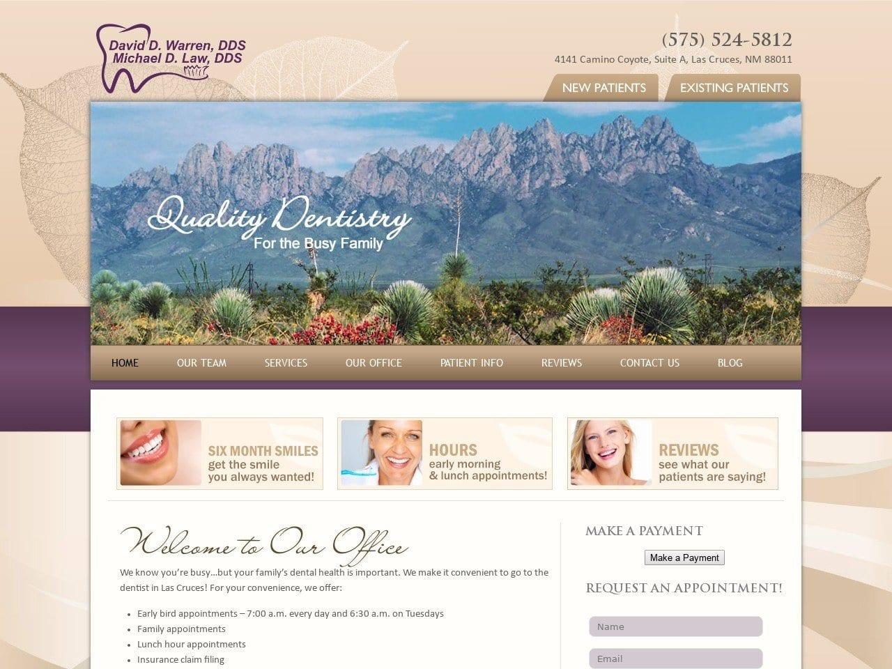 David D Warren DDS; Michael D Law DDS screenshot