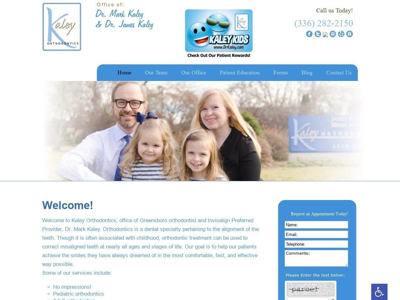 Kaley Orthodontics screenshot