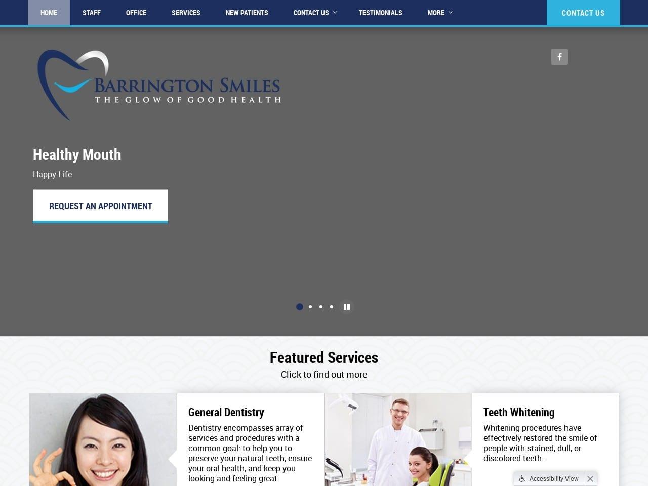 Barrington Smile Dental screenshot