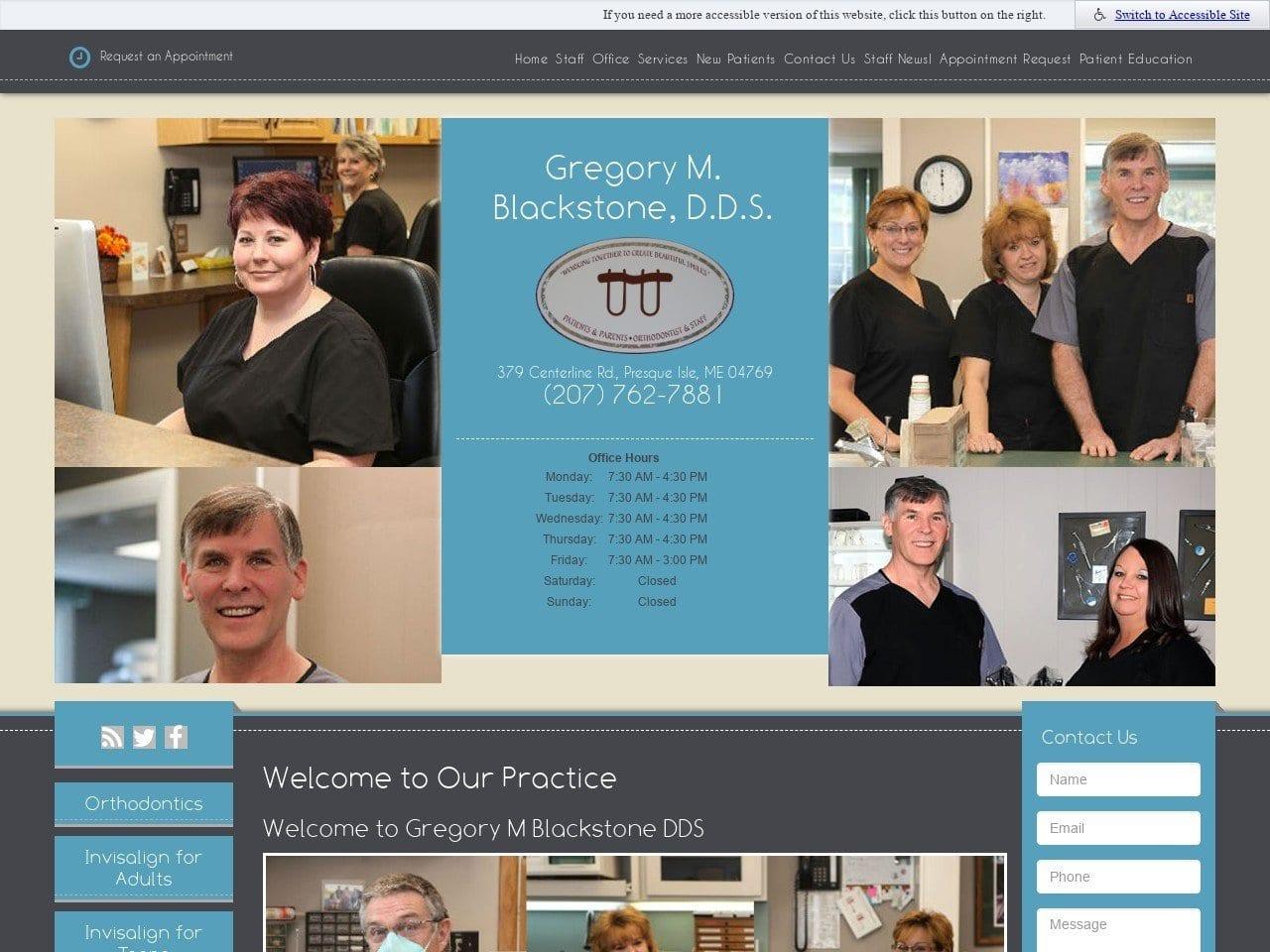 Gregory M. Blackstone DDS screenshot