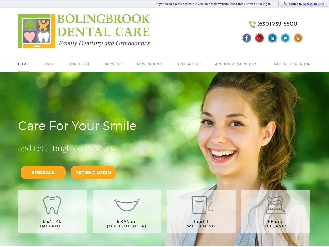 Bolingbrook Dental Web screenshot