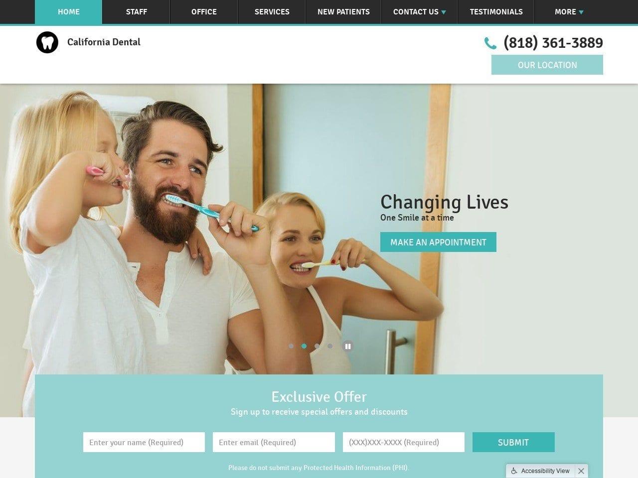 California Dental screenshot