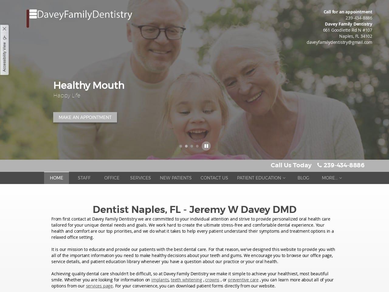Dr Davey Dental screenshot