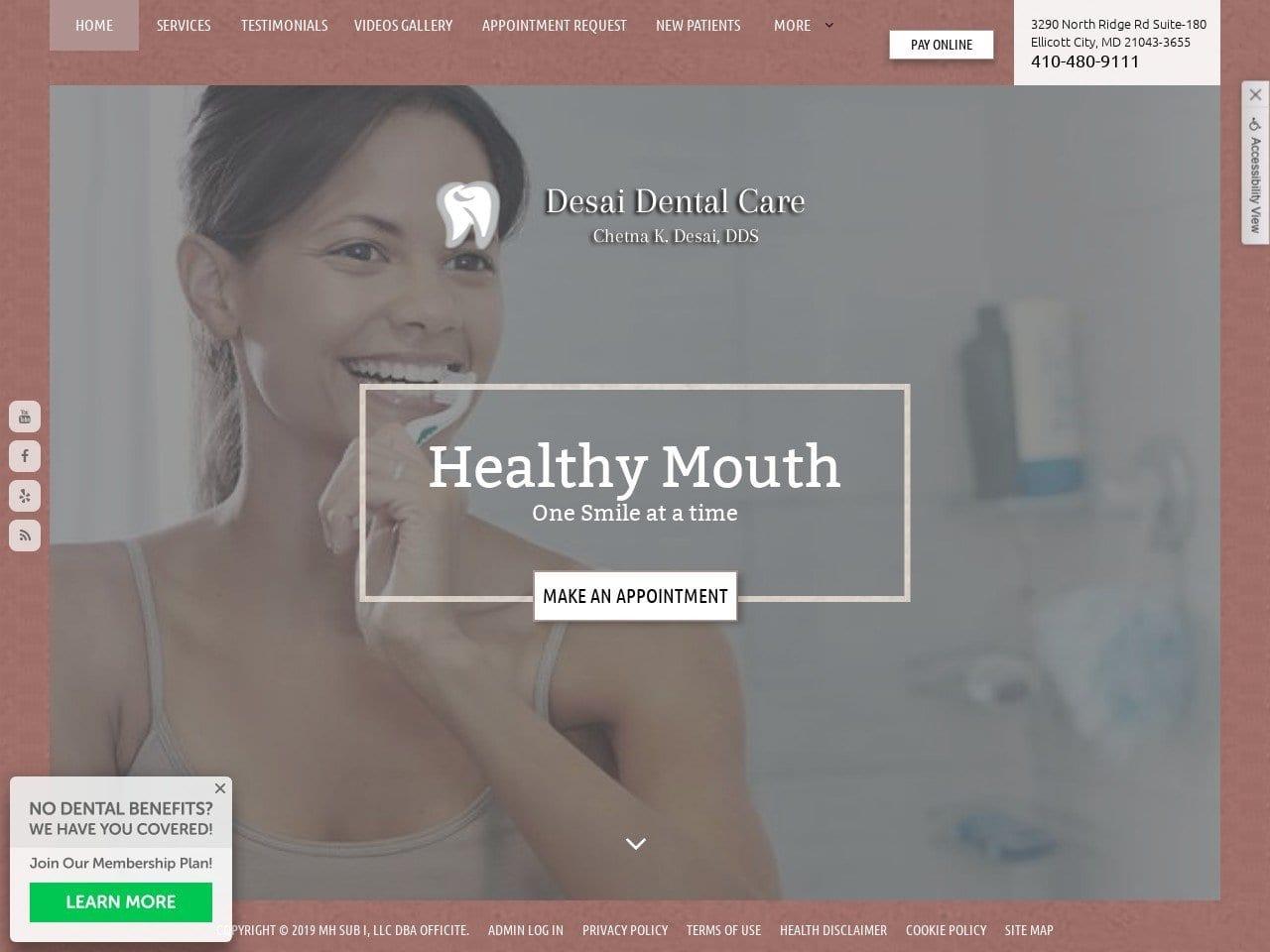 Dr. Chetna K. Desai DDS screenshot
